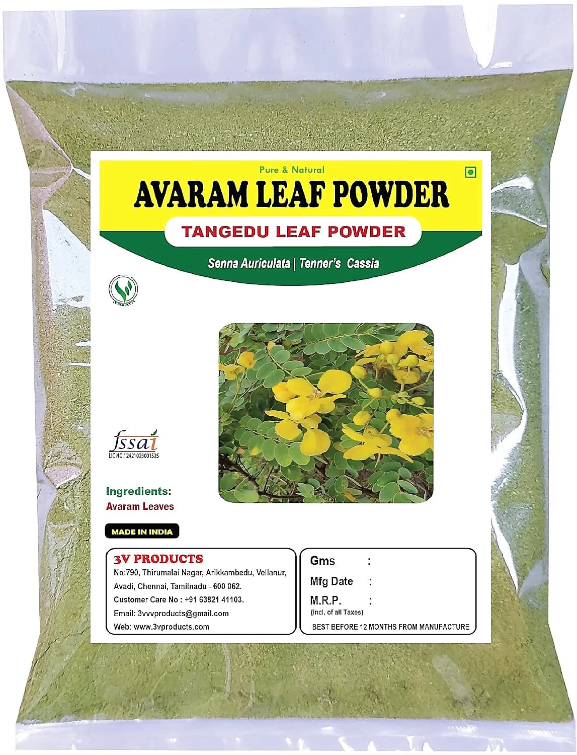 3V Products Avrampoo Leaf Powder