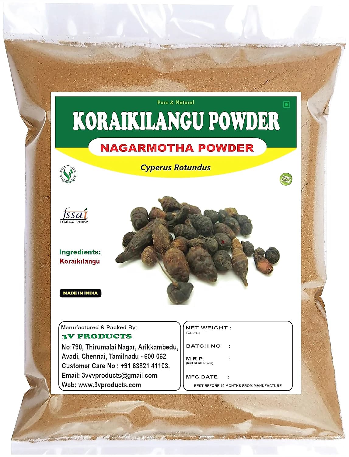 3V Products Korai Kilangu Powder