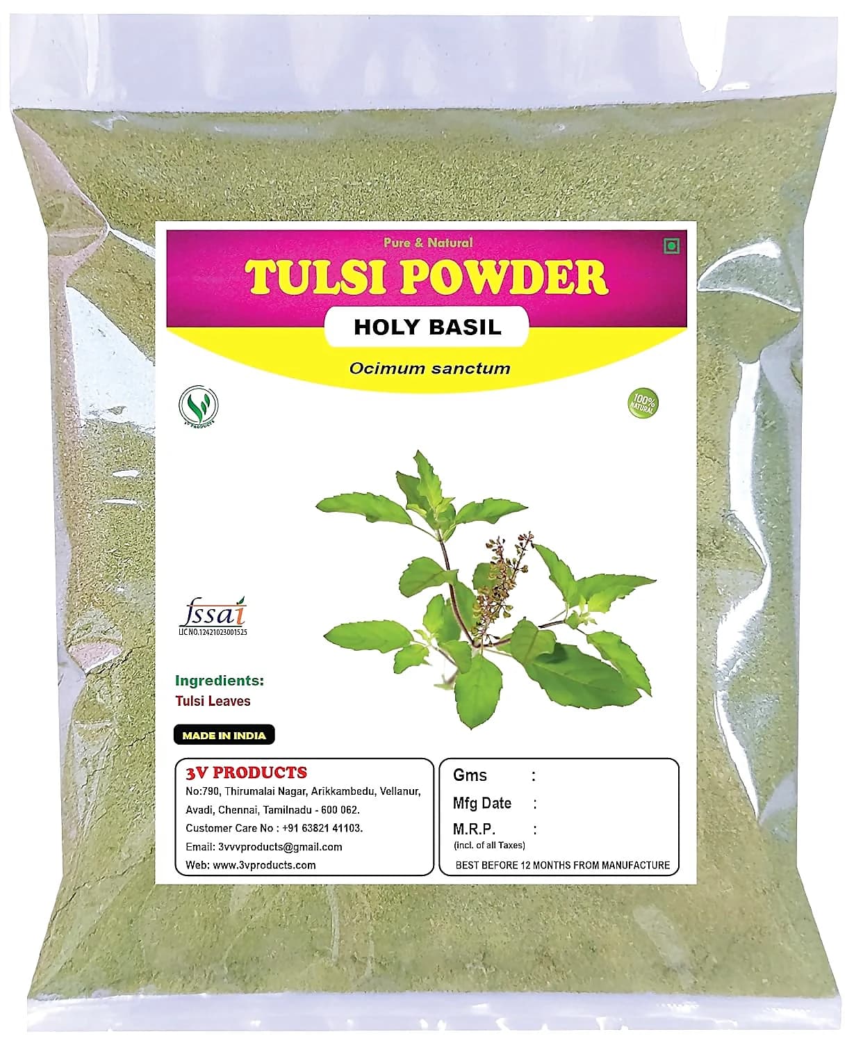 3V Products Tulsi Powder