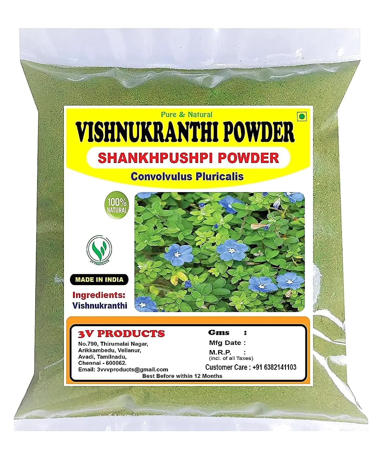 3V Products Vishnukranthi Powder