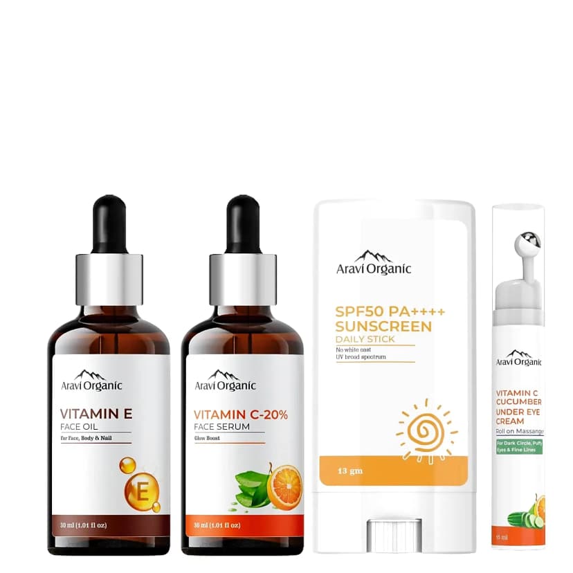 Aravi Organic Brightening Glow Face Care Kit