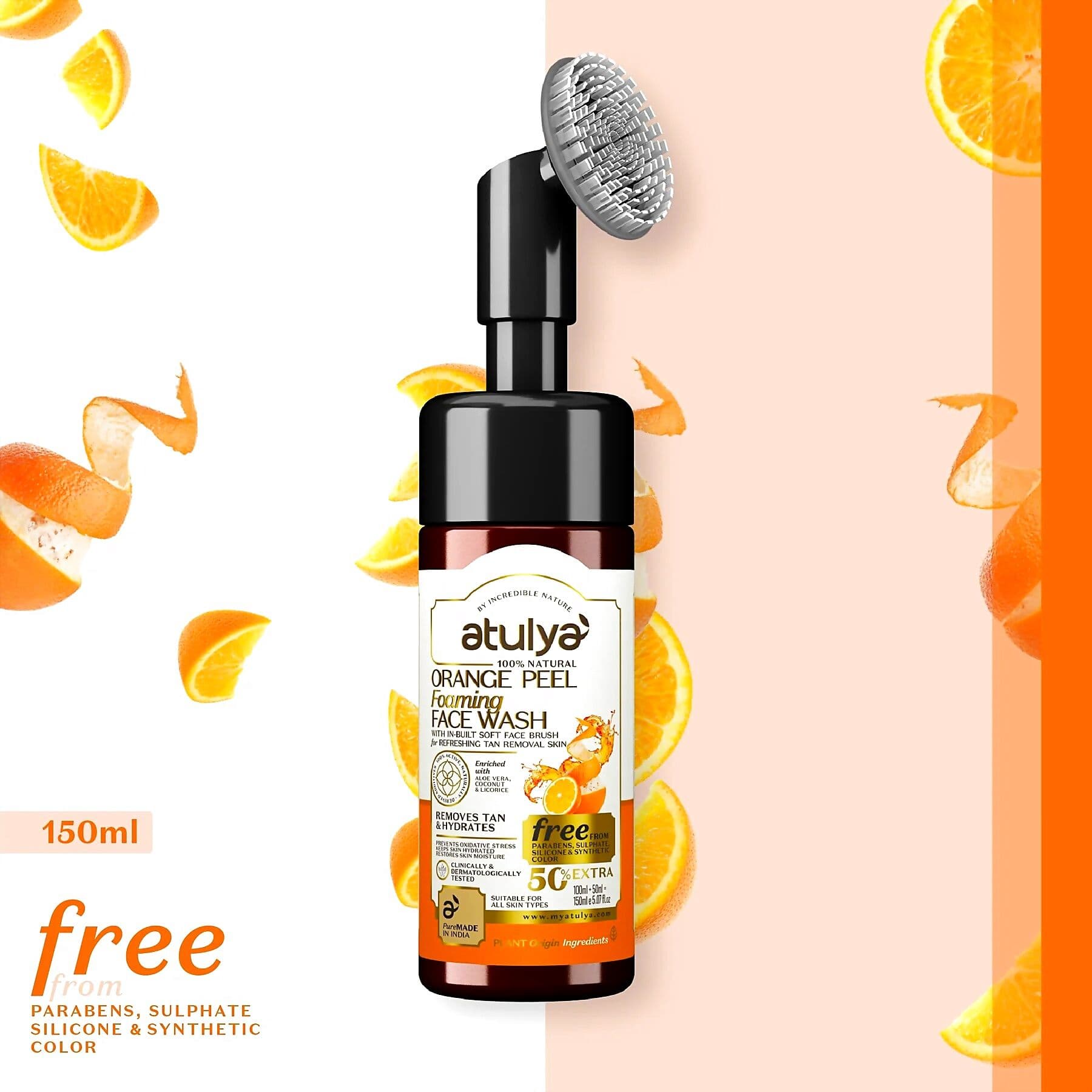 Atulya Orange Peel Foaming Face Wash
