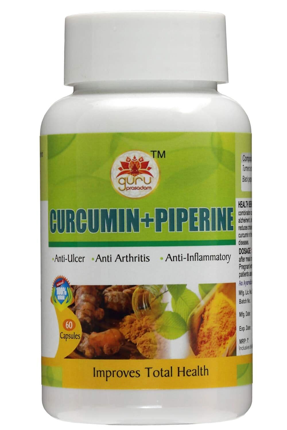 Guru Prasadam Curcumin Piperine