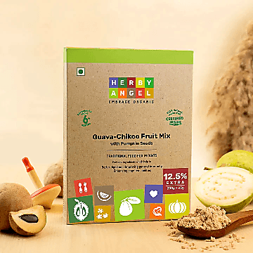 Herbyangel Guava Chikoo Fruit Mix for Babies