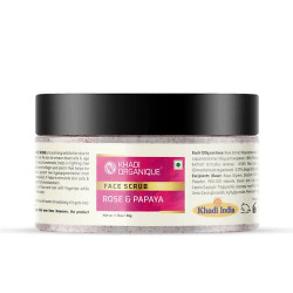 Khadi Organique Rose & Papaya Face Scrub 