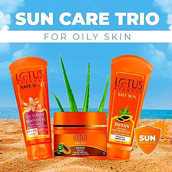 Lotus Suncare Trio for Oily Skin