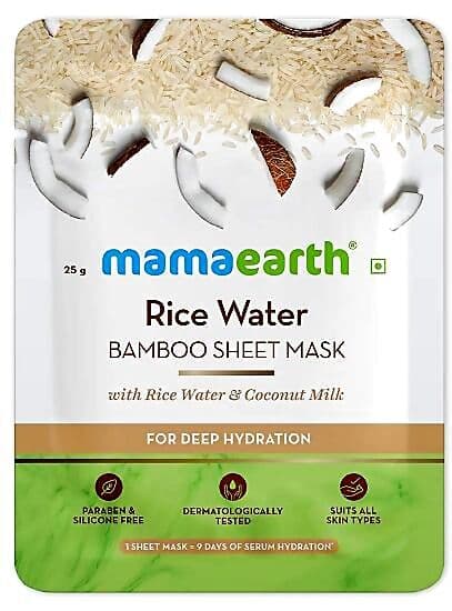 Mamaearth Rice Water Bamboo Sheet Mask