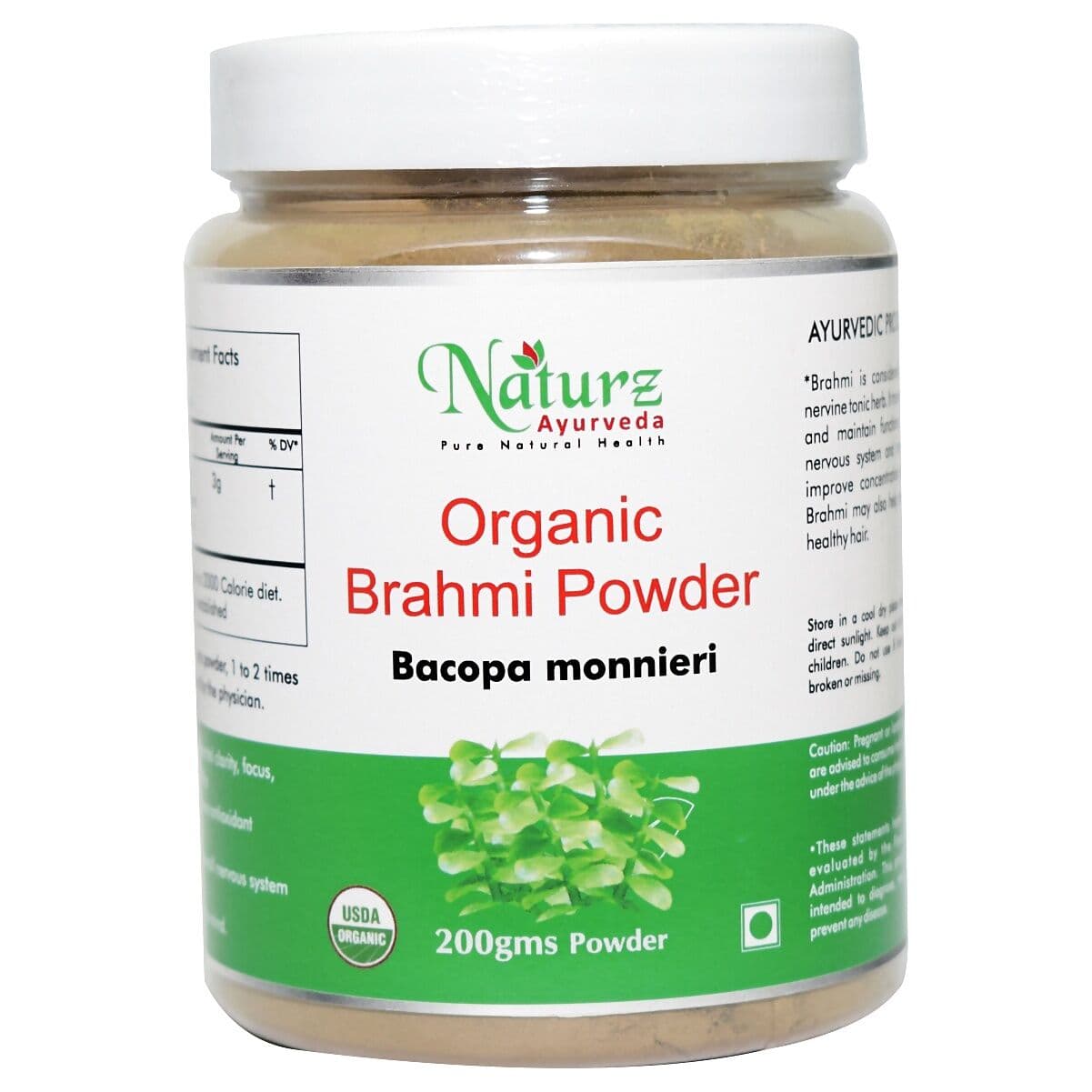 Naturz Ayurveda Organic Brahmi Powder