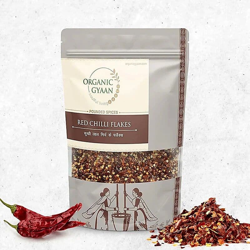 Organic Gyaan  Red Chilli Flakes