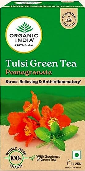 Organic India Tulsi Green Tea Pomegranate