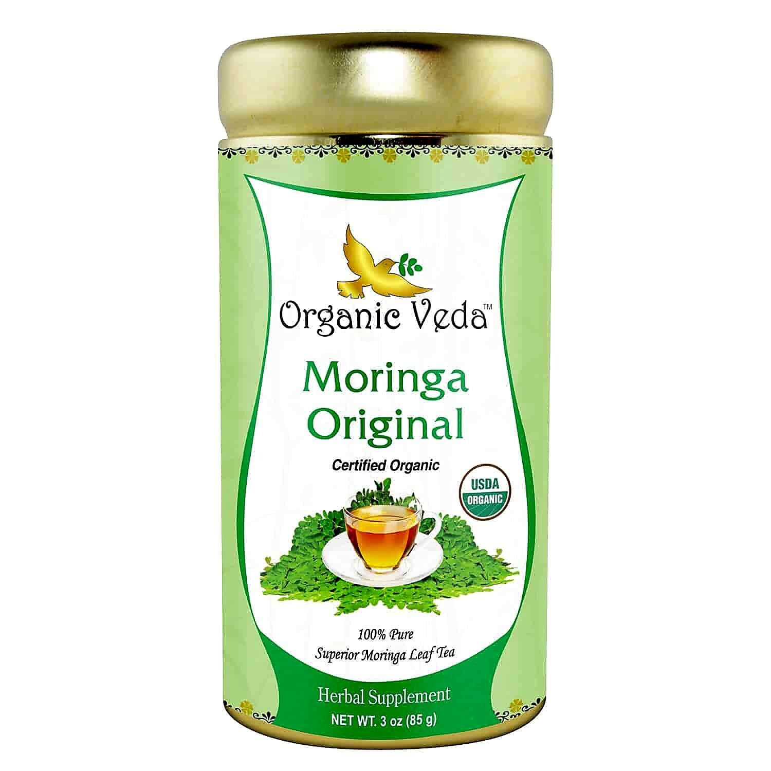 Organic Veda Moringa Loose Leaf Tea 