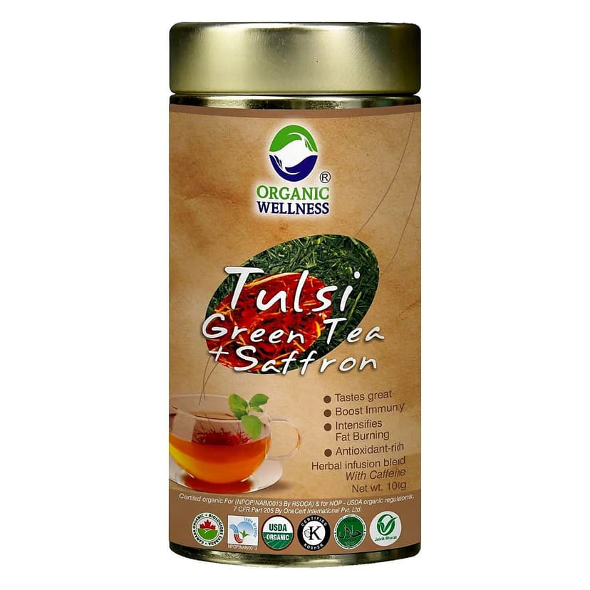 Organic Wellness Tulsi Green Tea + Saffron