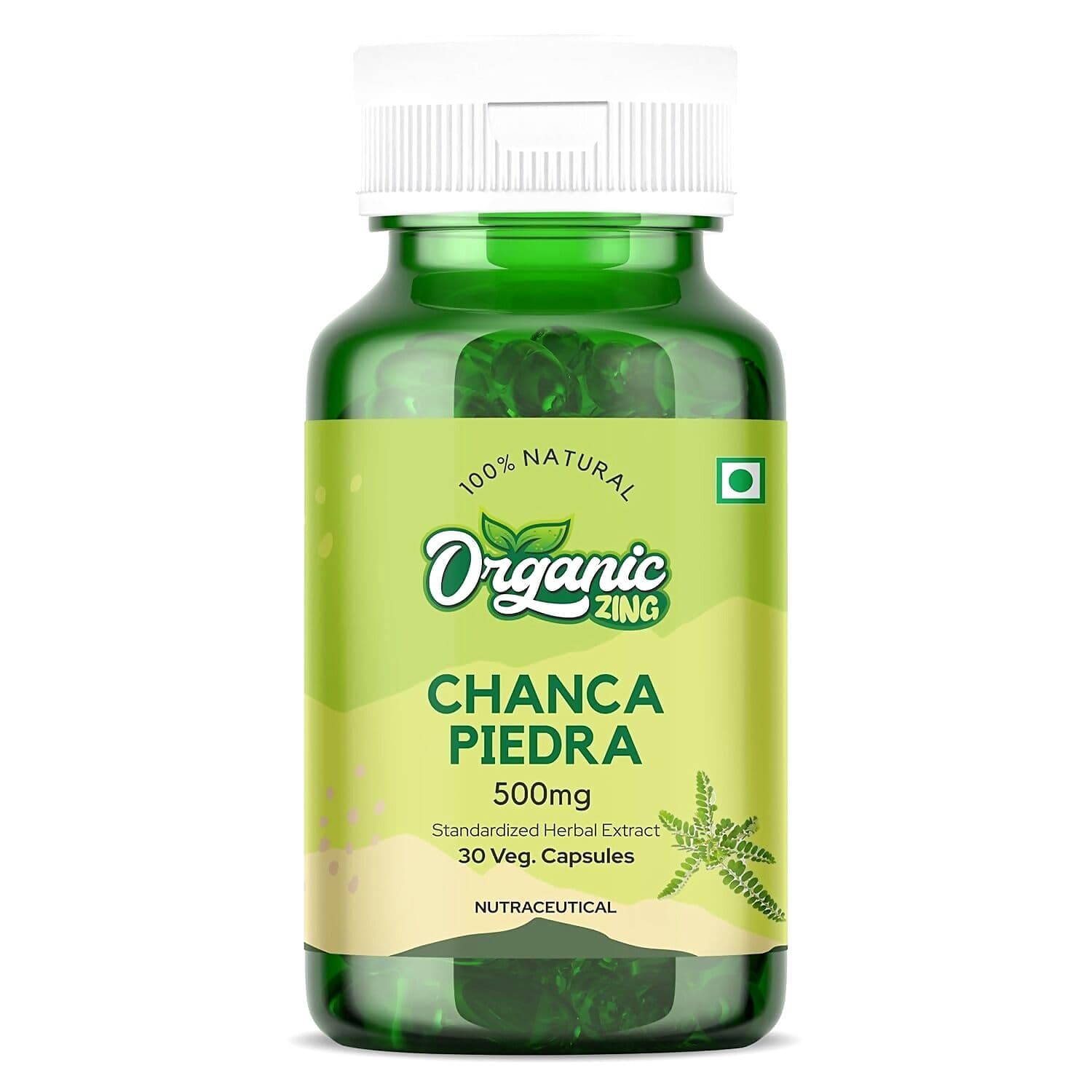 Organic Zing Chanca Piedra 500Mg Capsules