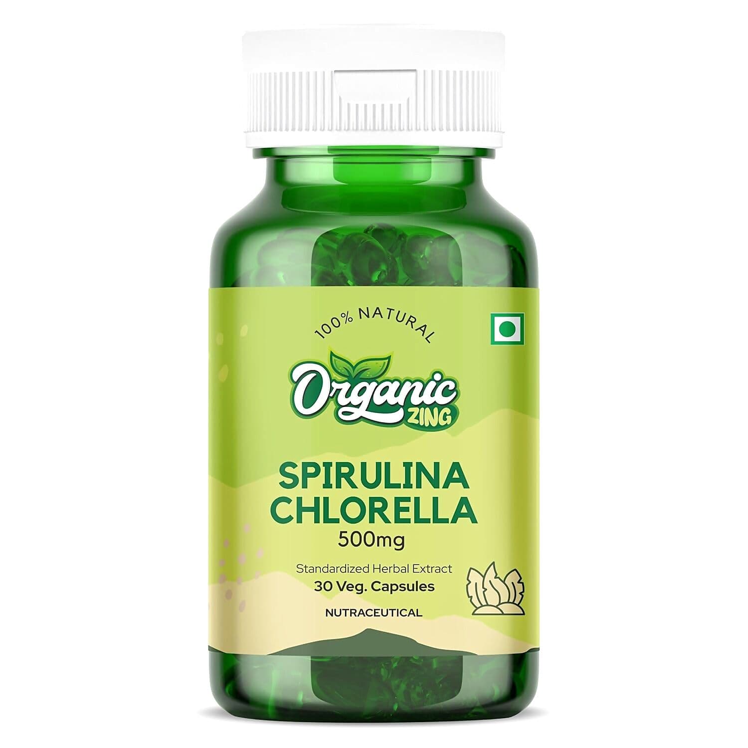 Organic Zing Spirulina Chlorella Capsules