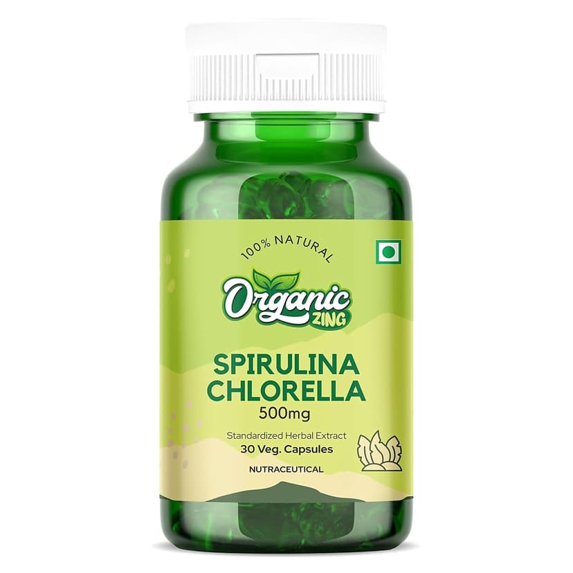 Organic Zing Spirulina Chlorella Capsules