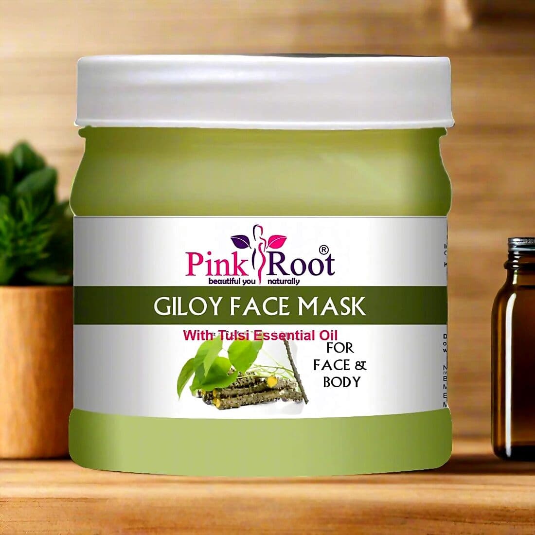 Pink Root Giloy Face Mask