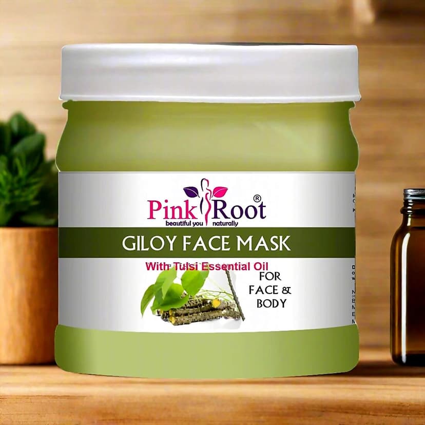 Pink Root Giloy Face Mask