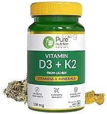 Pure Nutrition Vitamin D3 + K2 350Mg