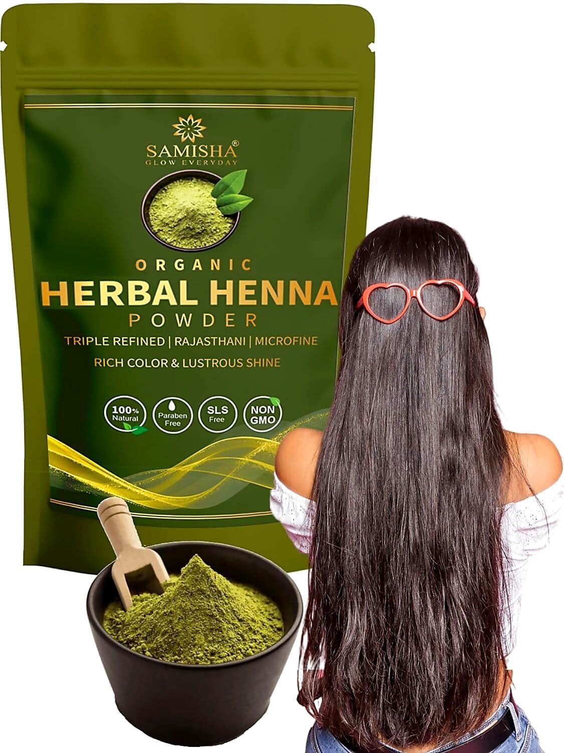 Samisha Organic Henna Leaves Powder