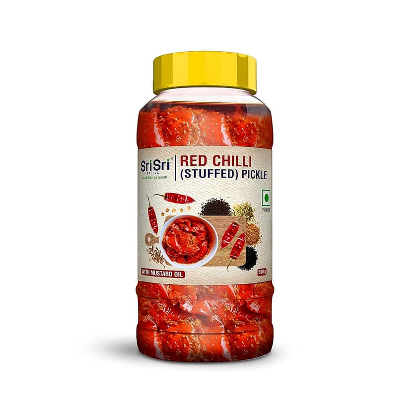 Sri Sri Tattva Red Chilli Pickle Stuffed 