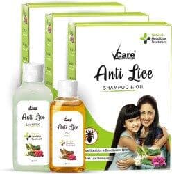 VCare Anti lice & Nits Shampoo And Oil Combo