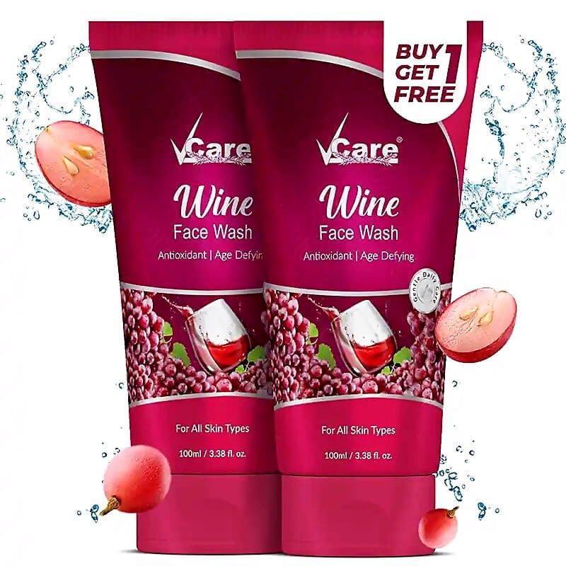 VCare Red Wine Anti Ageing Face Wash