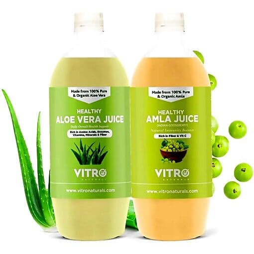Vitro Healthy Amla And Aloe Vera Juice Combo 