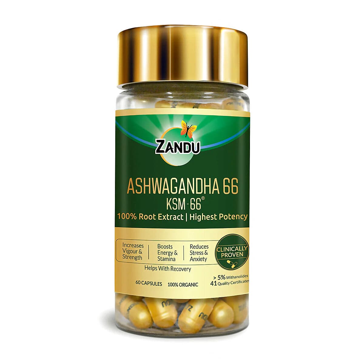 Zandu Ashwagandha Ksm-66 Capsules