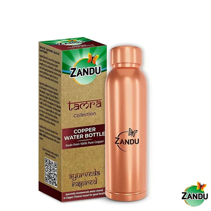 Zandu Pure Copper Water Bottle