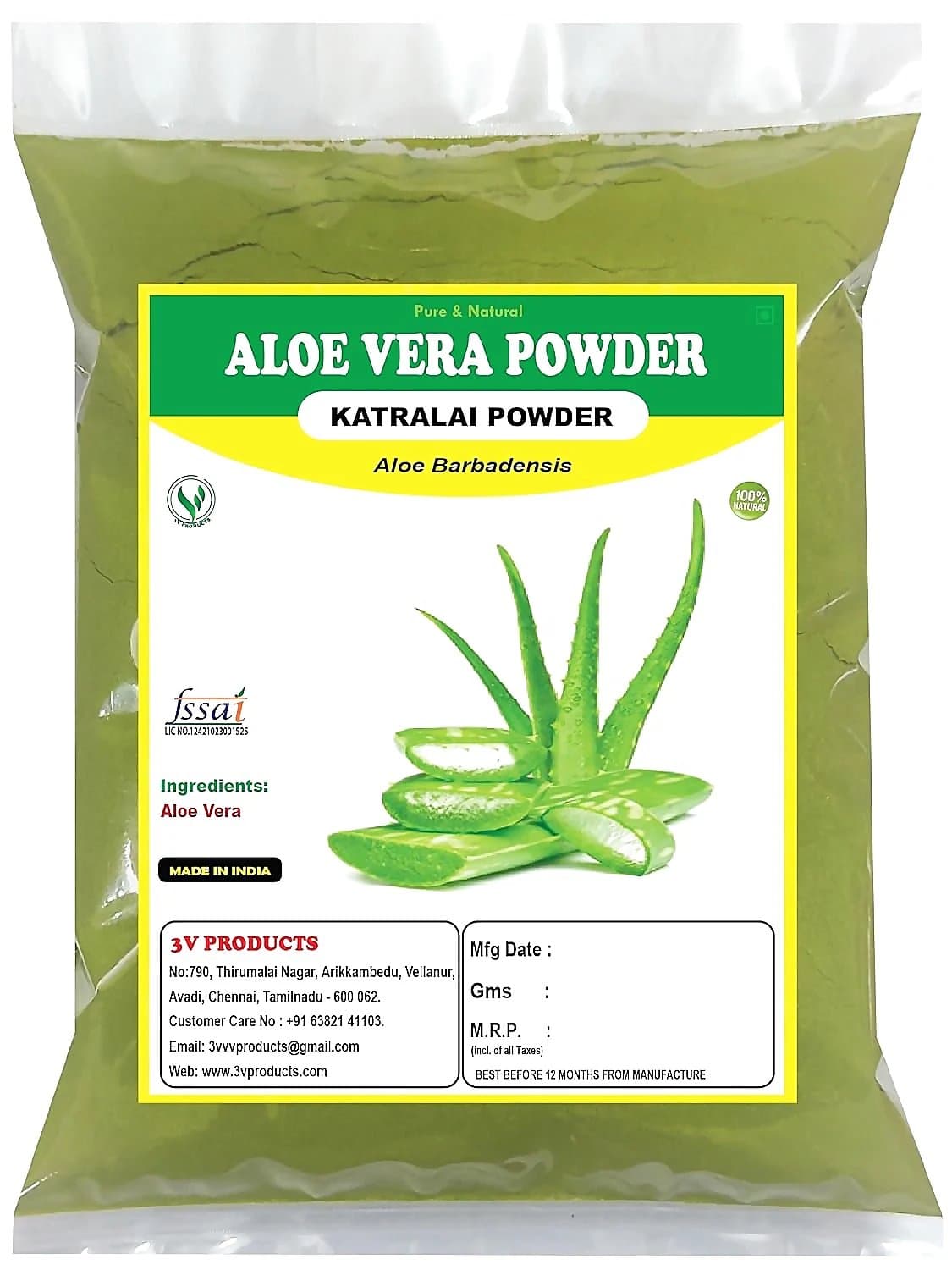 3V Products Aloe Vera Powder