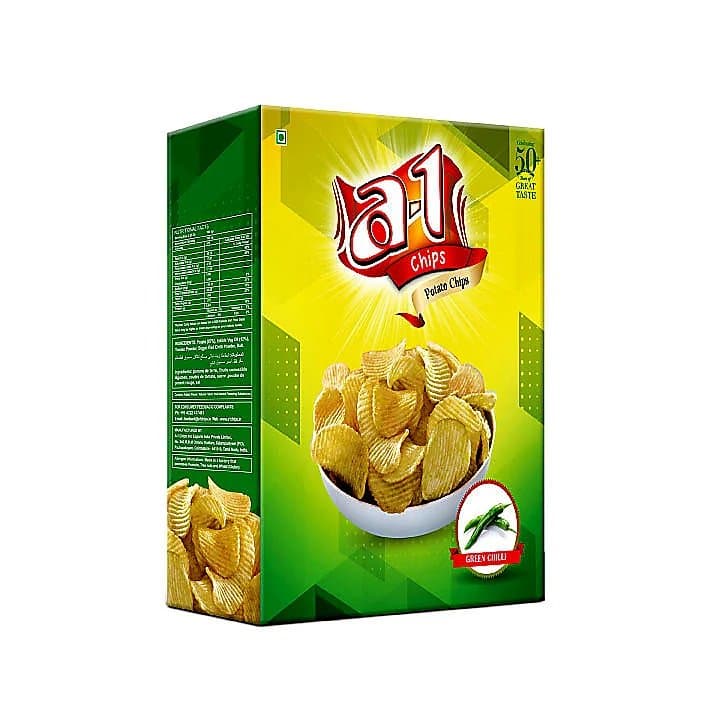 A-1 Chips Potato Chips Green Chilly