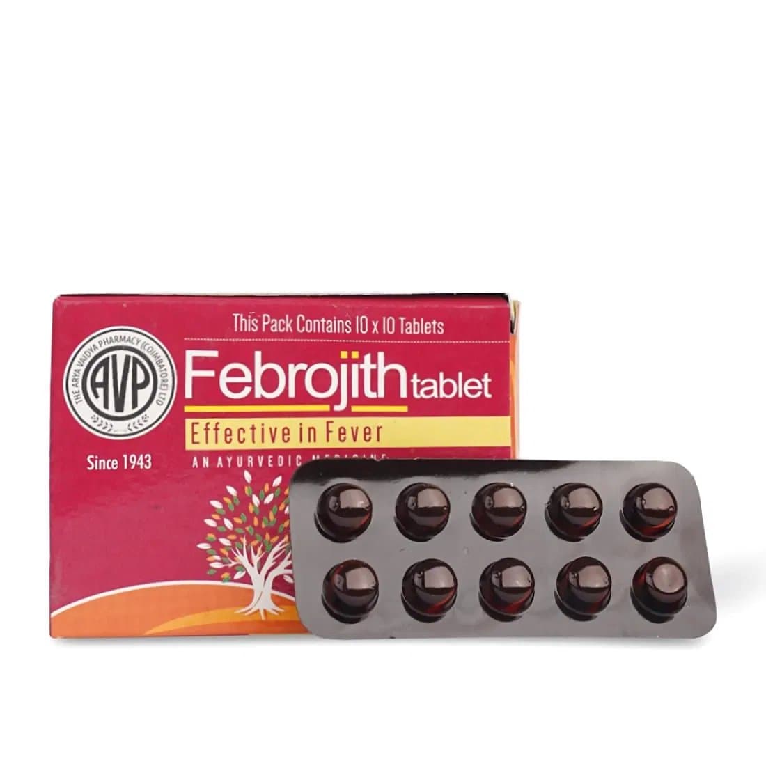 Arya Vaidya Pharmacy Febrojith Tablets