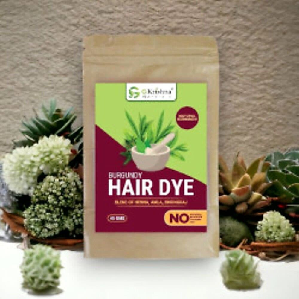 G Krishna Naturals Hair Dye (Burgundy)