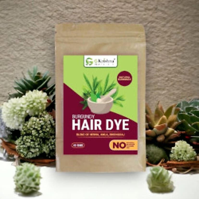 G Krishna Naturals Hair Dye (Burgundy)