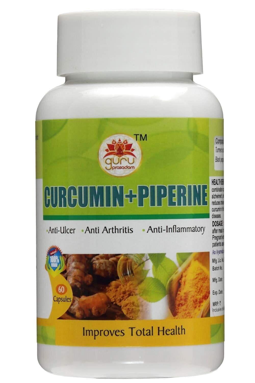 Guru Prasadam Curcumin Piperine