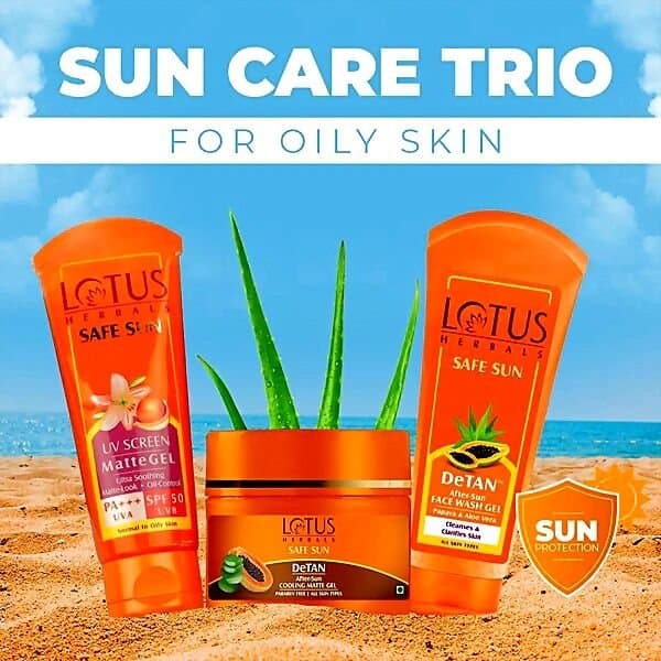 Lotus Suncare Trio for Oily Skin