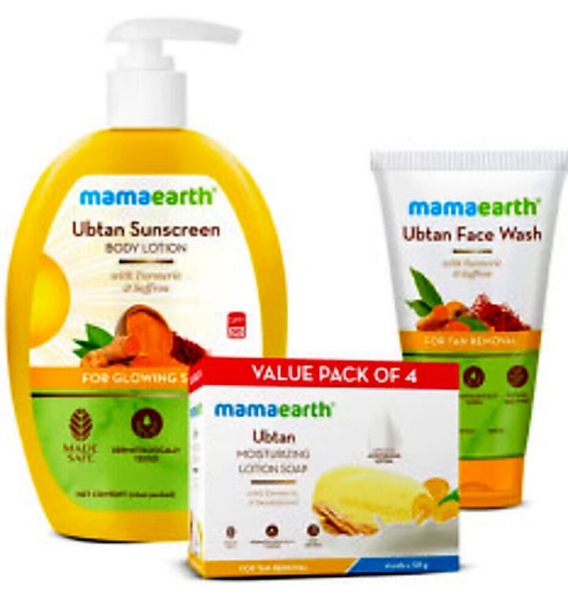 Mamaearth Ubtan Tan-Free Glow Trio