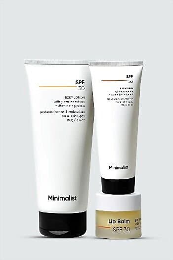Minimalist Sun Protection Body Care Kit