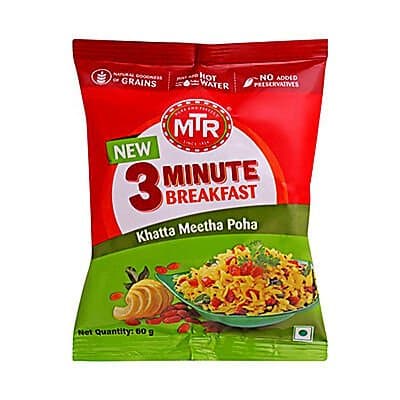 MTR 3 Minute Khatta Meetha Poha Pouch