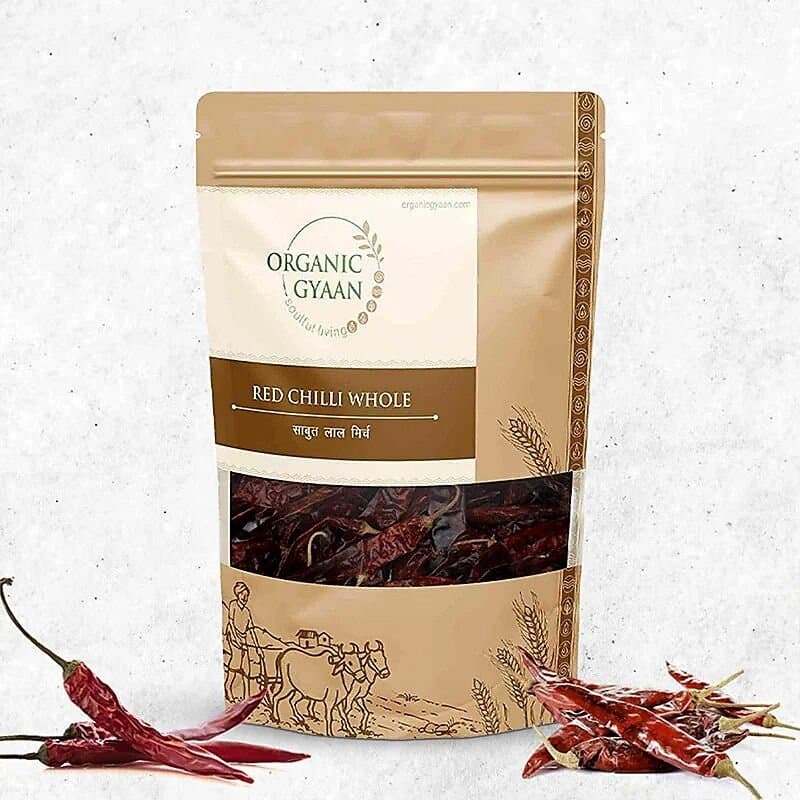 Organic Gyaan  Red Chilli Whole