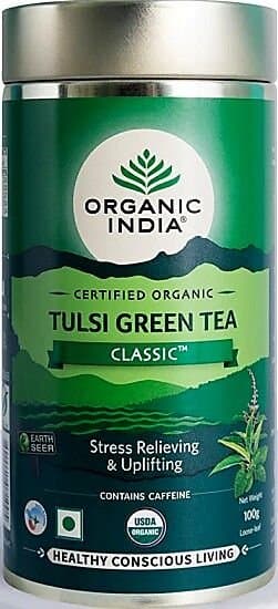 Organic India Tulsi Green Tea Tin 