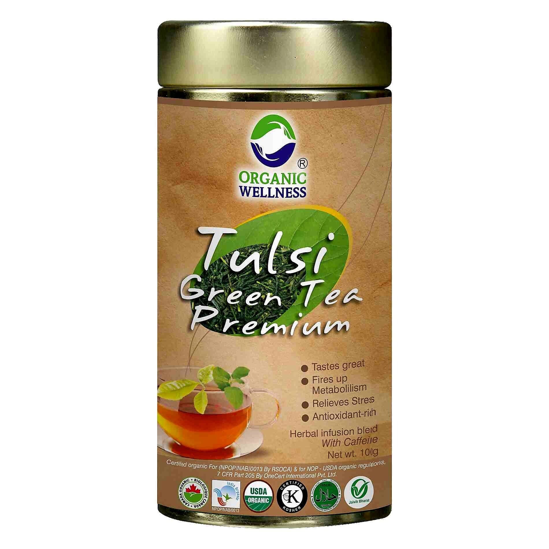 Organic Wellness Tulsi Green Tea Premium 