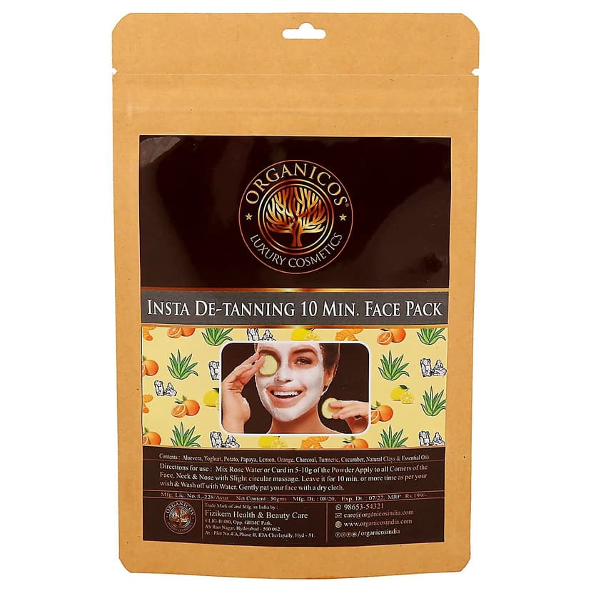 Organicos Insta 10 Min Detan Face Pack