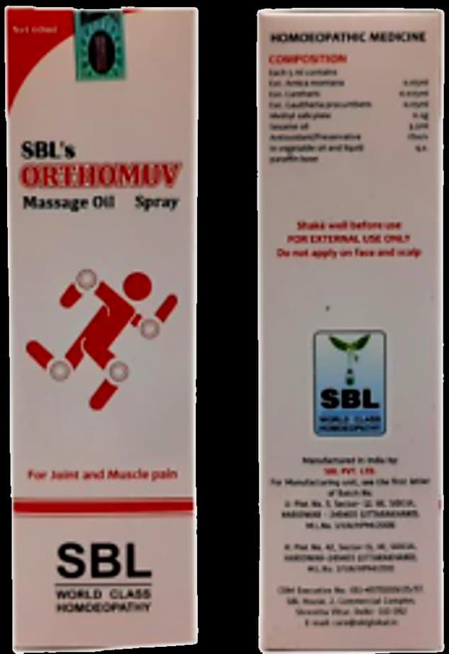 Sbl Orthomuv Massage Oil Spray