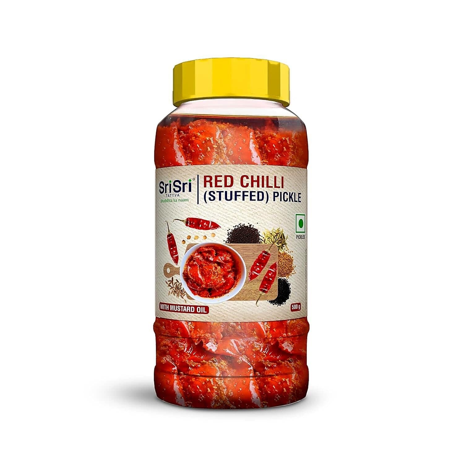 Sri Sri Tattva Red Chilli Pickle Stuffed 