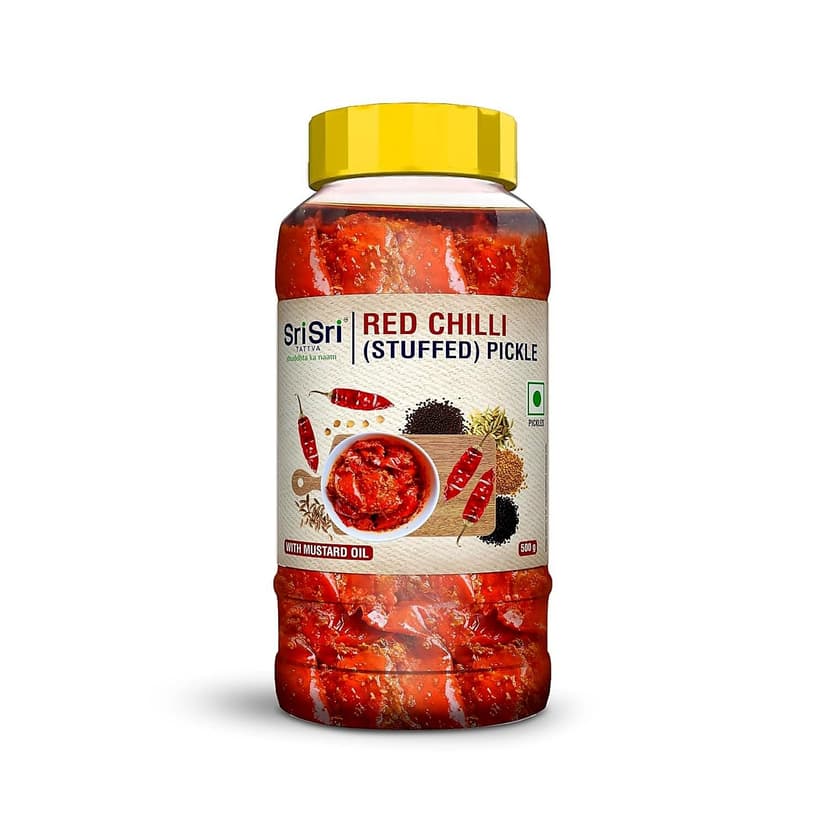 Sri Sri Tattva Red Chilli Pickle Stuffed 