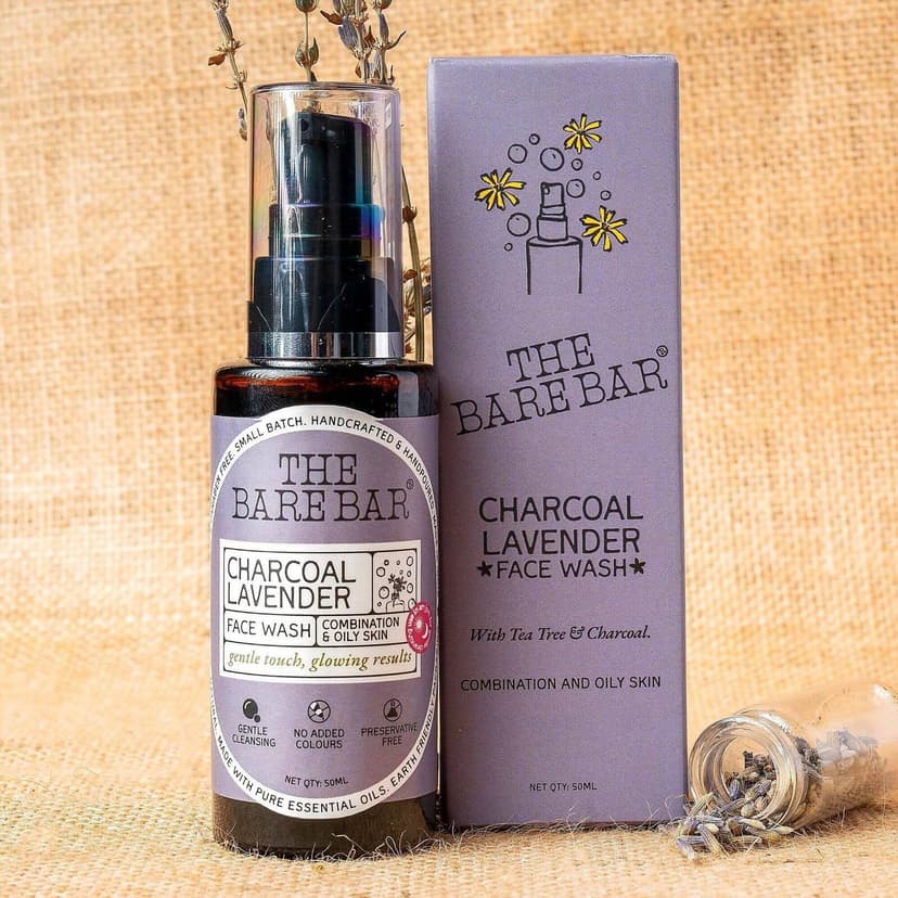 The Bare Bar Charcoal Lavender Face Wash