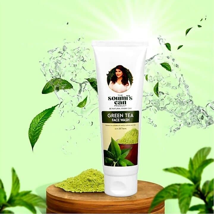 The Soumis Can Green Tea Face Wash