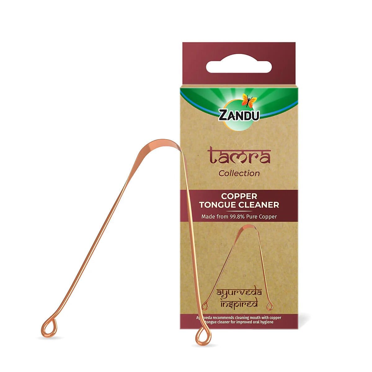 Zandu Copper Tongue Cleaner
