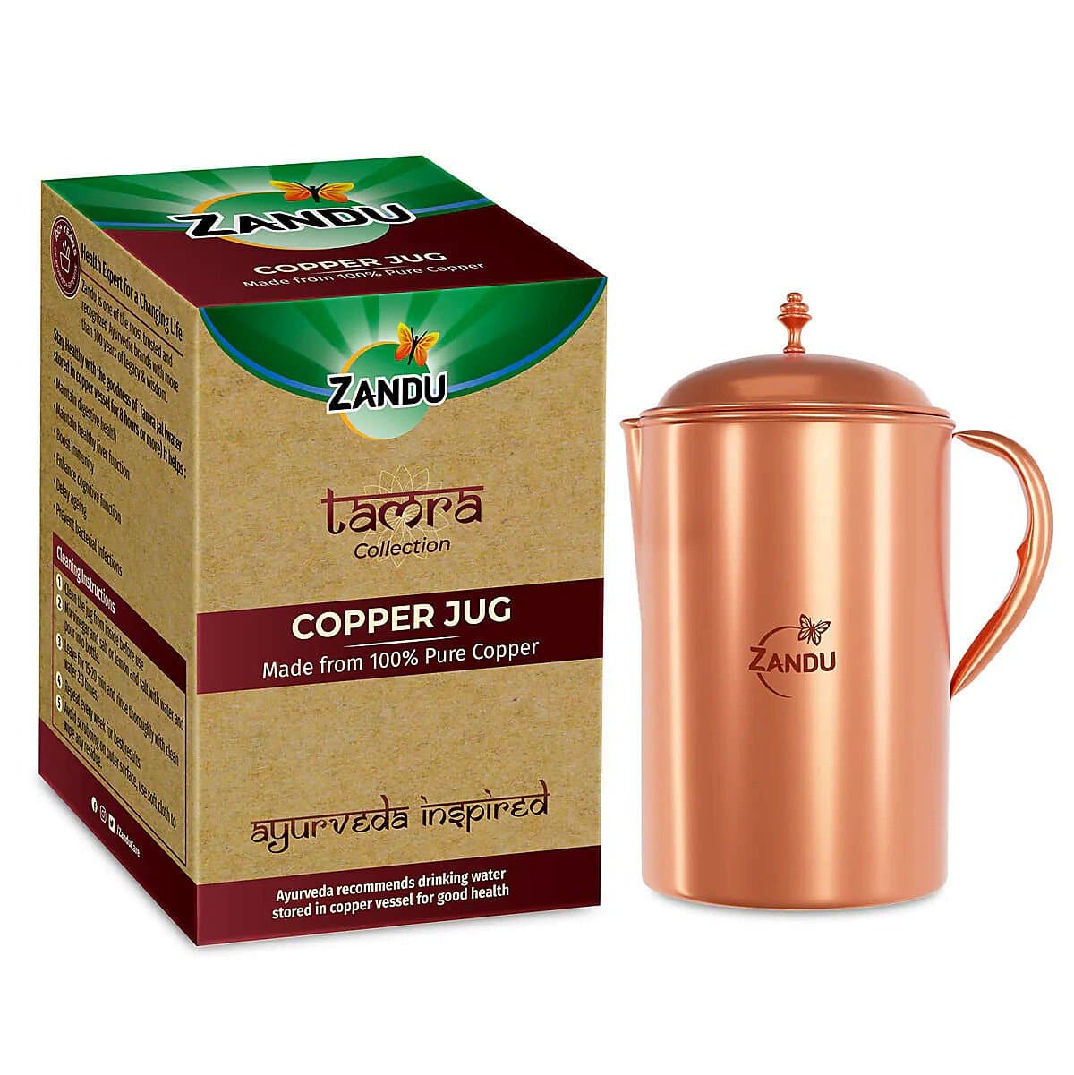 Zandu Pure Copper Jug